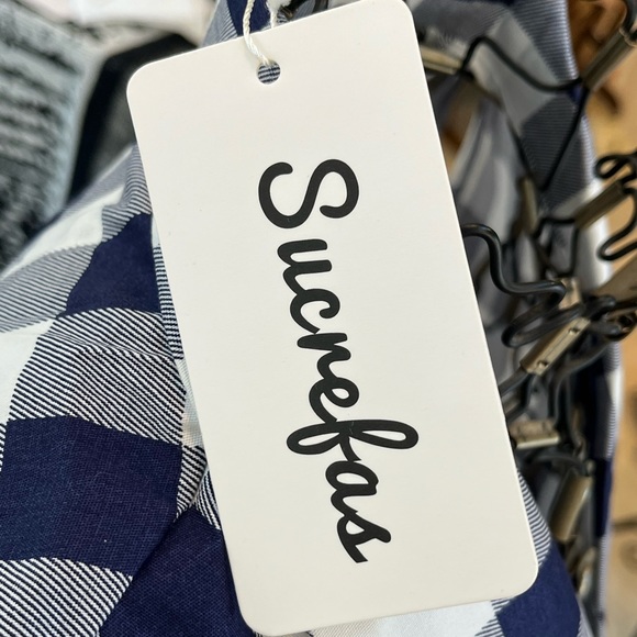 Vintage Style Navy/White Gingham Shirt Dress - Picture 4 of 11